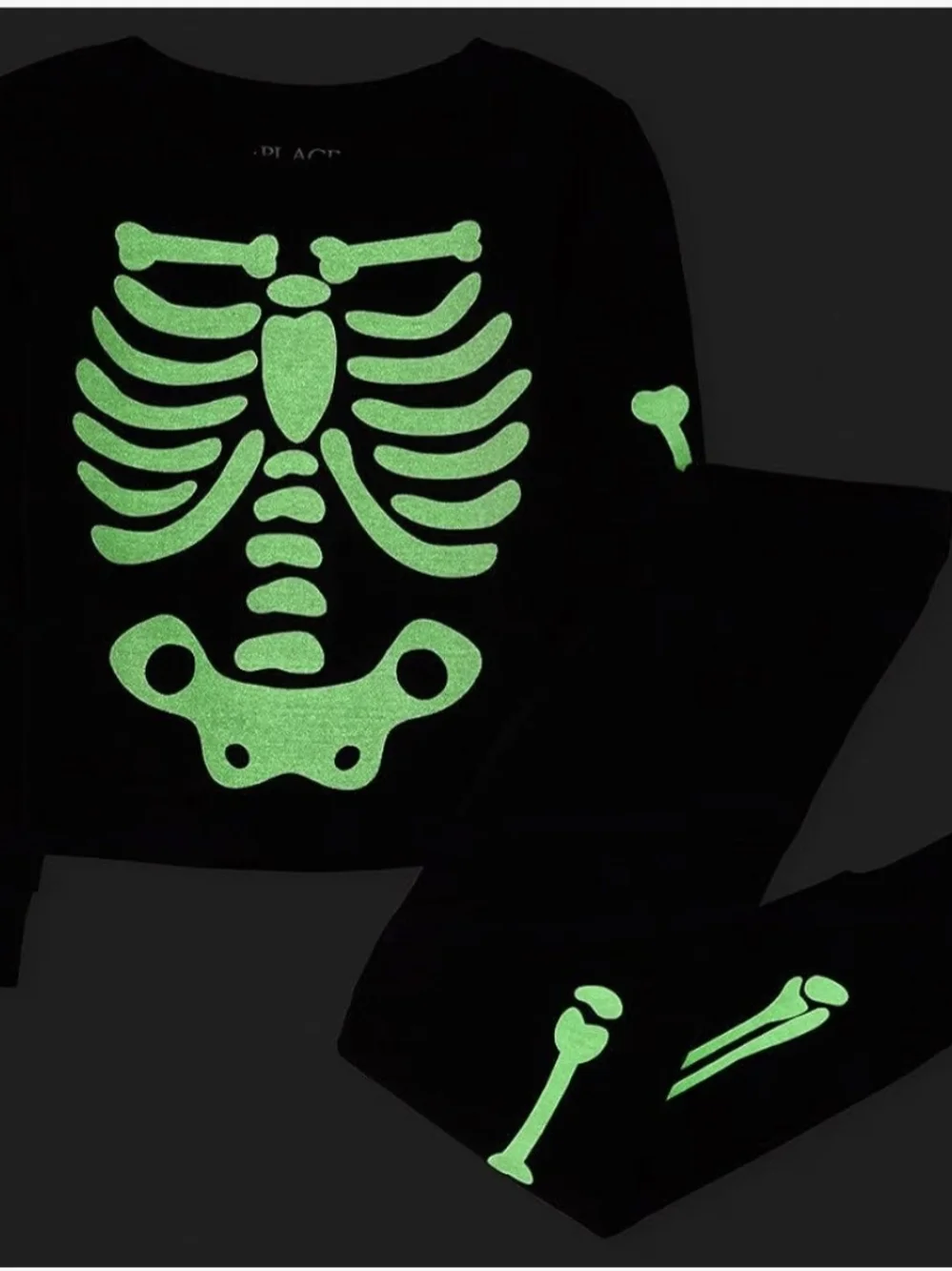 The Children's Place Black Skeleton Pajama Set